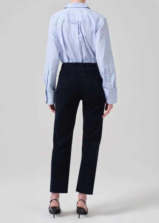 Citizens Of Humanity Zurie Ankle Corduroy In Navy Women Pants