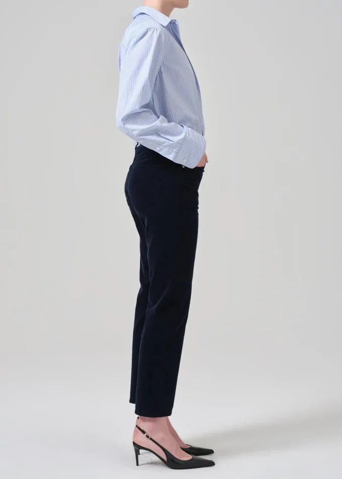 Citizens Of Humanity Zurie Ankle Corduroy In Navy Women Pants