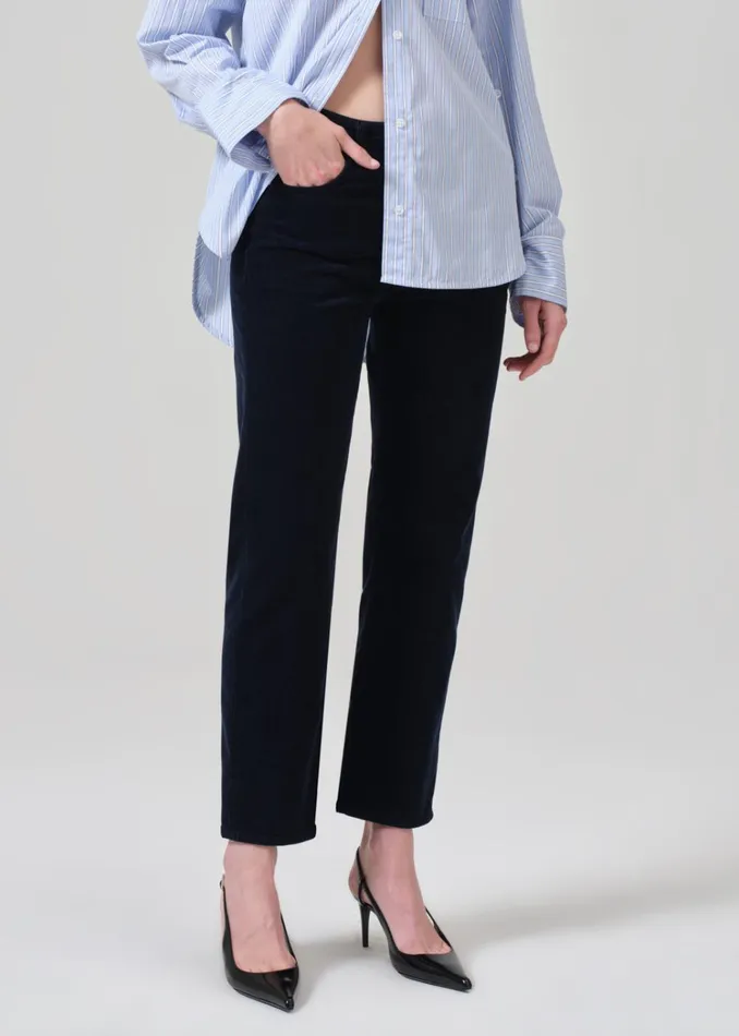 Citizens Of Humanity Zurie Ankle Corduroy In Navy Women Pants