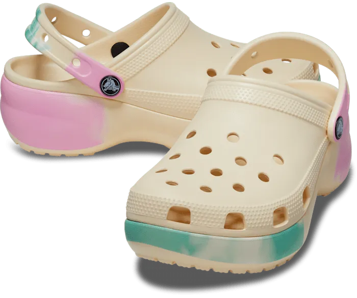 Classic Platform Ombre Clog Vanillamulti Women Crocs Clogs