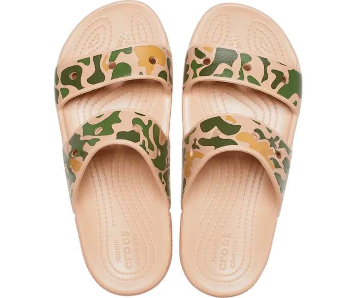 Classic Printed Camo Sandal Chai Tan Men Crocs Slides