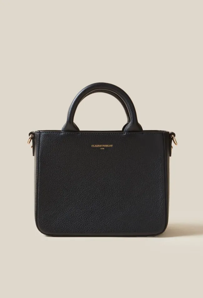 Claudie Pierlot Anouck Grained Leather Bag Black Women Crossbody Bags