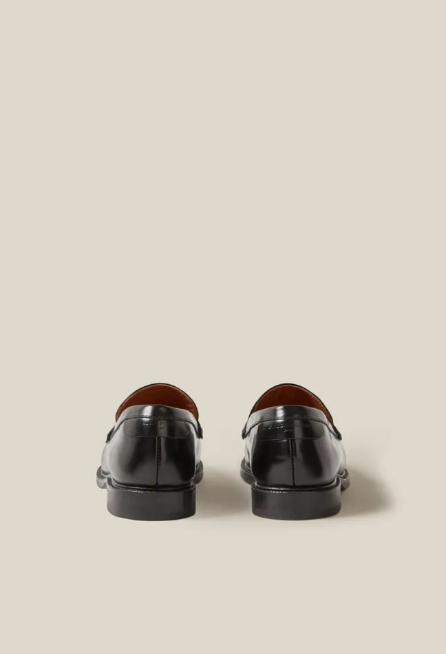 Claudie Pierlot Black Leather Loafers Women Loafers