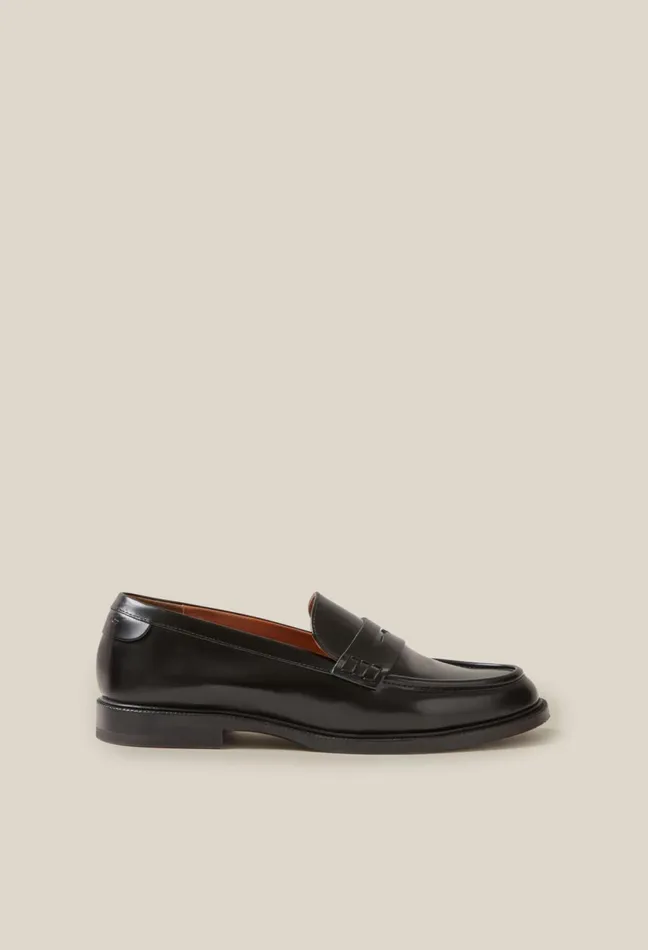 Claudie Pierlot Black Leather Loafers Women Loafers