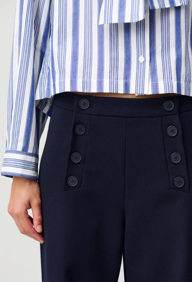 Claudie Pierlot Flared Sailor Trousers Navy Women Jeans And Trousers