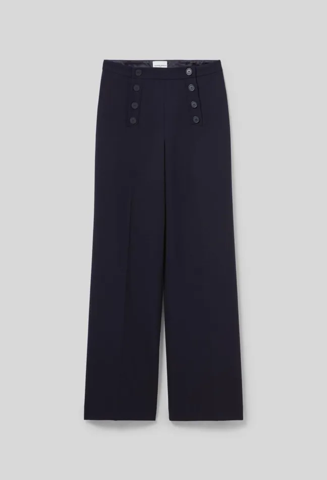 Claudie Pierlot Flared Sailor Trousers Navy Women Jeans And Trousers