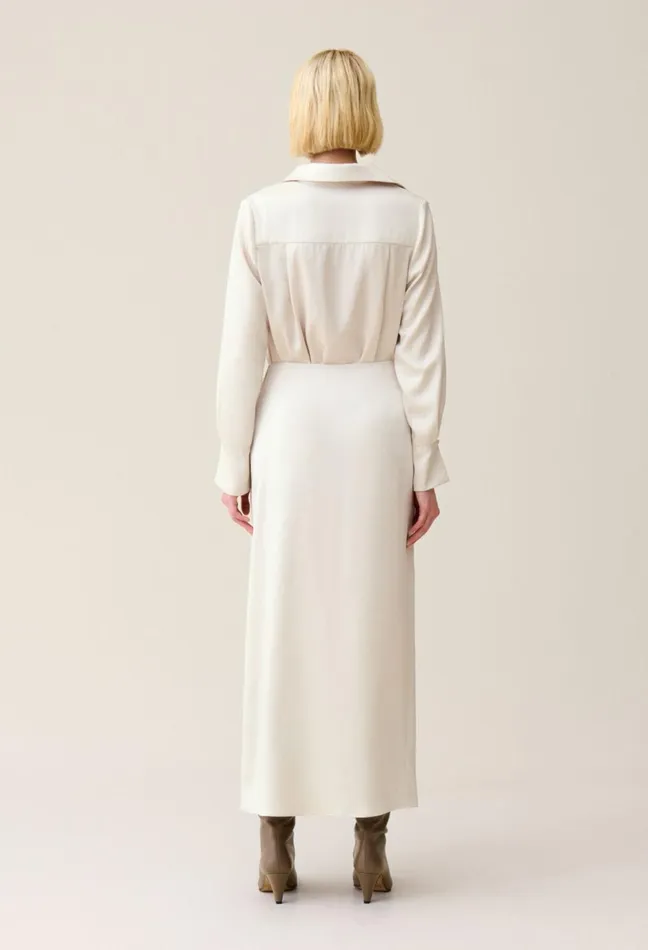 Claudie Pierlot Flowy Pleated Maxi Skirt Ice Beige Women Skirts And Shorts Claudie Pierlot Flowy Pleated Maxi Skirt Ice Beige Women Skirts And Shorts
