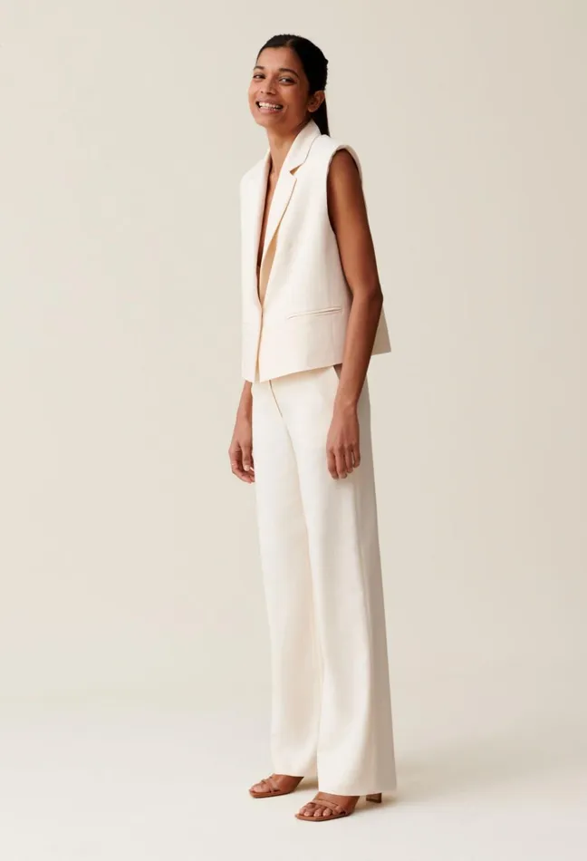 Claudie Pierlot Ivory Tailored Blazer Women Blazers