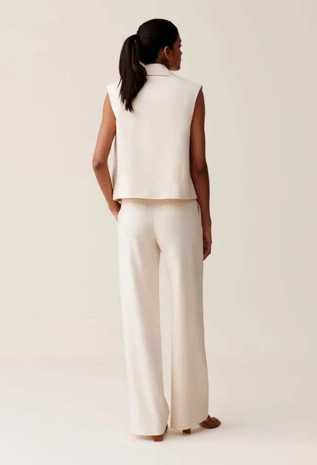 Claudie Pierlot Ivory Tailored Blazer Women Blazers Claudie Pierlot Ivory Tailored Blazer Women Blazers