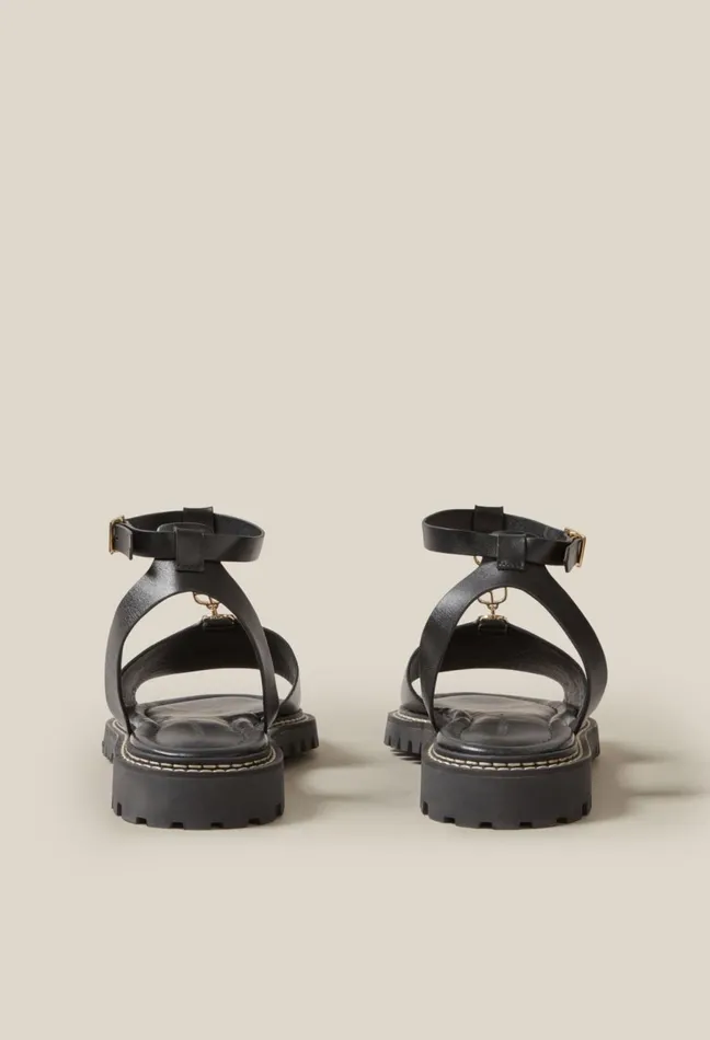 Claudie Pierlot Leather Sandals Black Women Sandals Pumps And Mules