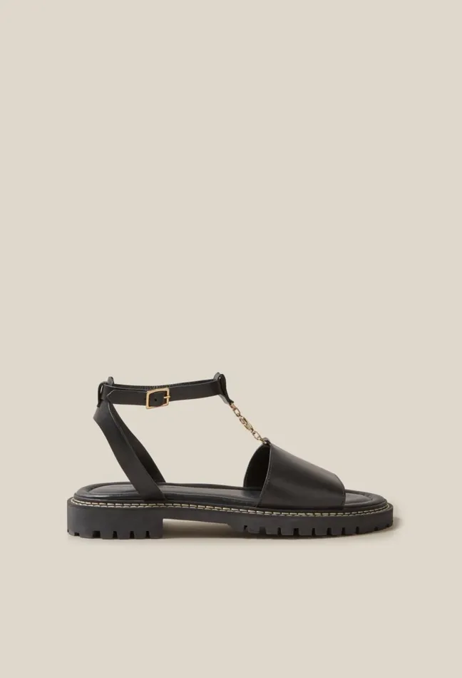 Claudie Pierlot Leather Sandals Black Women Sandals Pumps And Mules