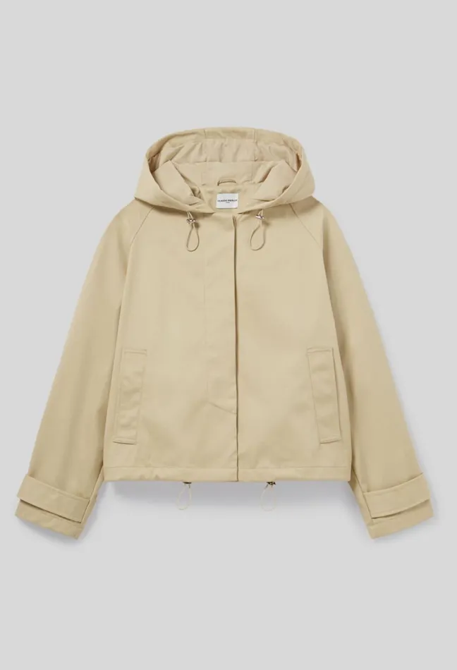 Claudie Pierlot Lightweight Hooded Parka Light Beige Women Coats