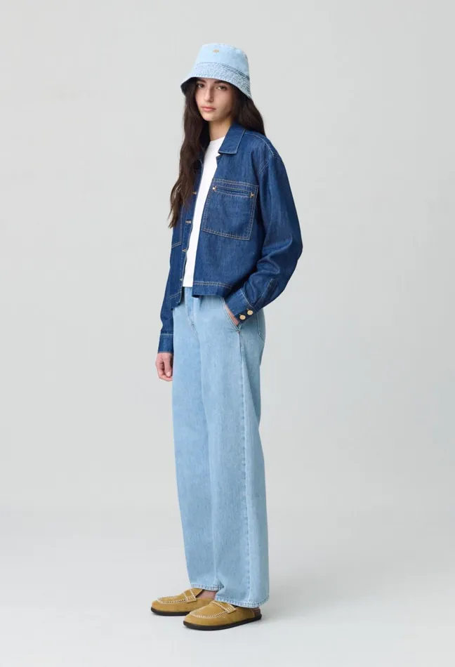 Claudie Pierlot Marc WideLeg Denim Jeans Denim Mid Blue Women Jeans And Trousers Claudie Pierlot Marc WideLeg Denim Jeans Denim Mid Blue Women Jeans And Trousers