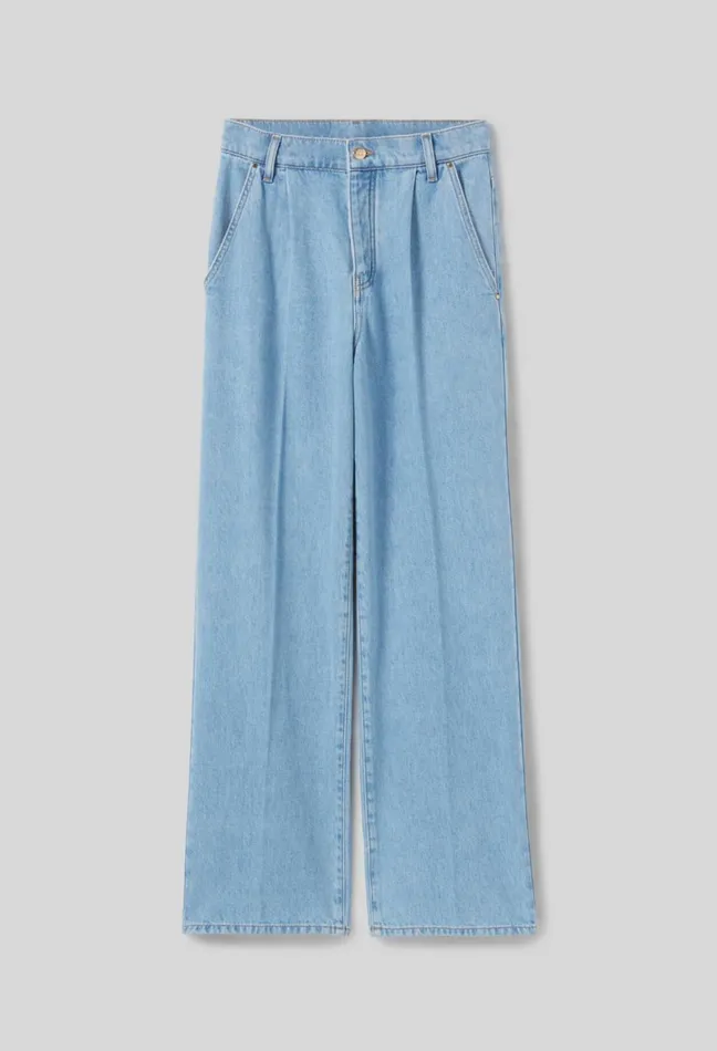 Claudie Pierlot Marc WideLeg Denim Jeans Denim Mid Blue Women Jeans And Trousers Claudie Pierlot Marc WideLeg Denim Jeans Denim Mid Blue Women Jeans And Trousers