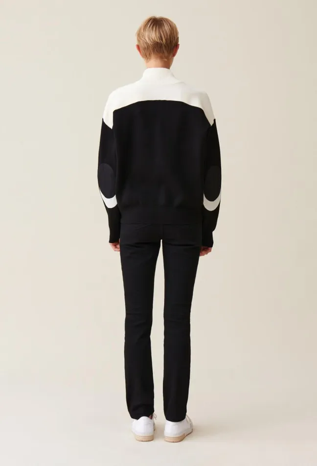 Claudie Pierlot Minimum HalfZip Sweatshirt Black Women Sweatshirts