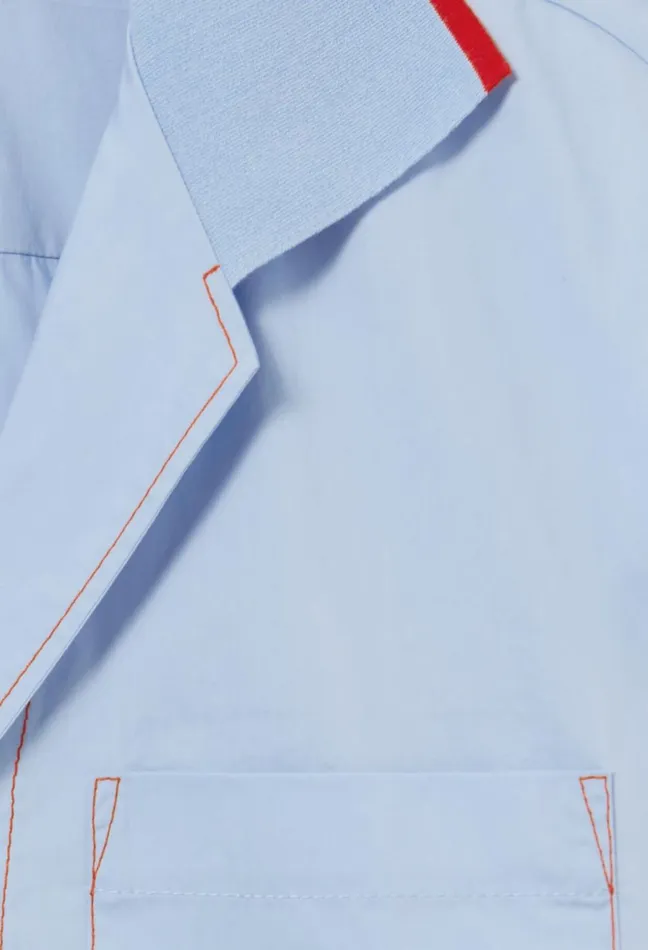 Claudie Pierlot Oversized Contrast Shirt Sky Blue Women Tops And Shirts Claudie Pierlot Oversized Contrast Shirt Sky Blue Women Tops And Shirts