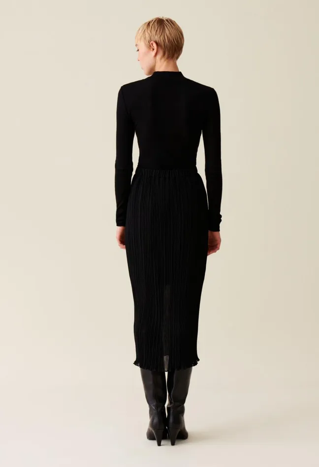 Claudie Pierlot Pleated 78 Skirt Lined Black Women Skirts And Shorts Claudie Pierlot Pleated 78 Skirt Lined Black Women Skirts And Shorts