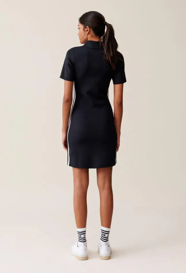 Claudie Pierlot Slim Short Jean Dress Toto Dualcolor Women Dresses Claudie Pierlot Slim Short Jean Dress Toto Dualcolor Women Dresses