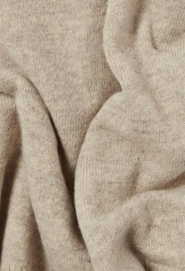 Claudie Pierlot Wool Jumper With High Neck Beige Women Knitwear And Cardigans