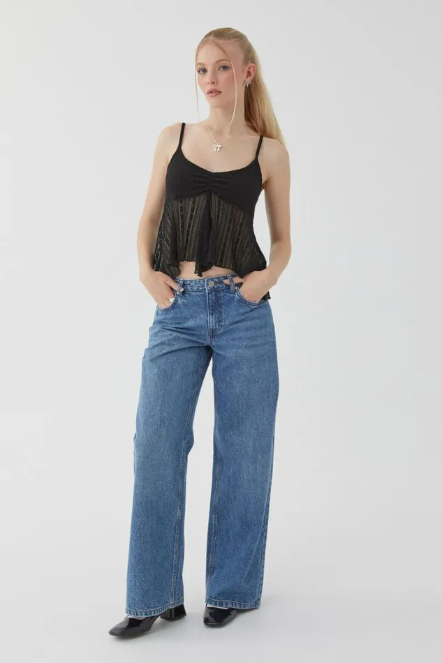 Clothing Supr Going Out Tops Nellie Textured Cami Black