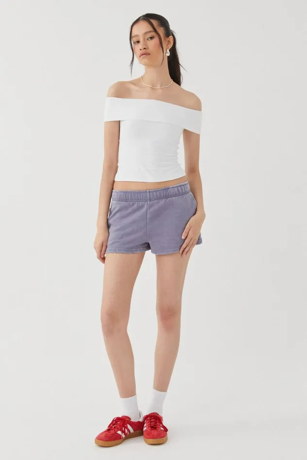 Clothing Supr Hoodies and Trackies Malia Sweat Short Washed Indigo Mist