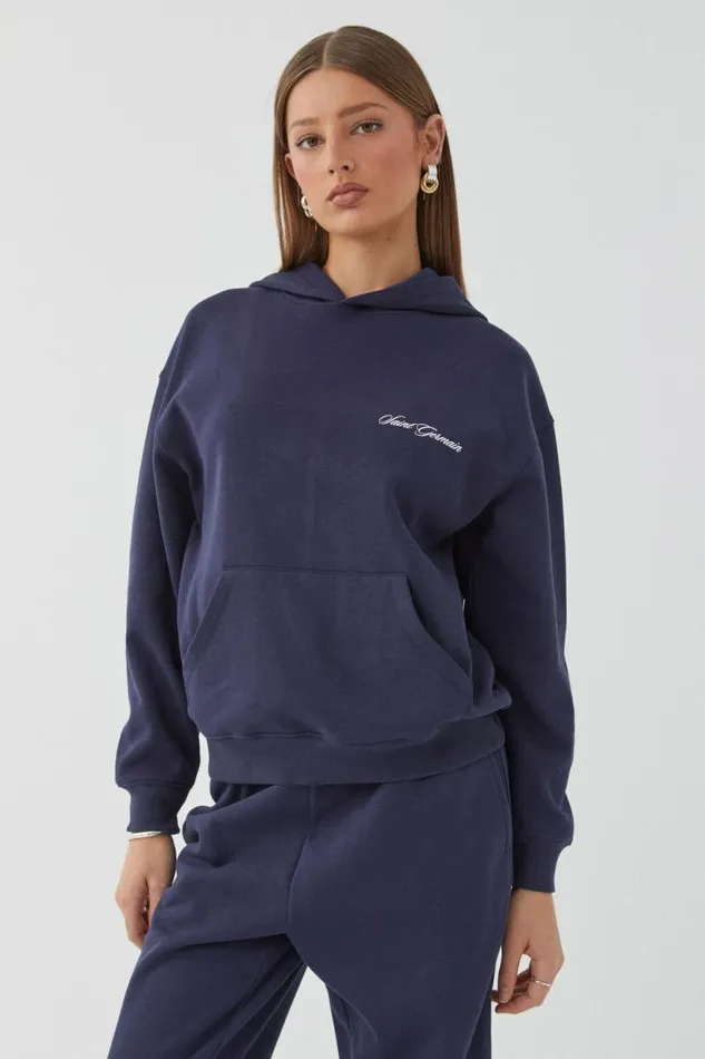 Clothing Supr Hoodies and Trackies Paige Oversized Printed Hoodie All Star Navyst Germain