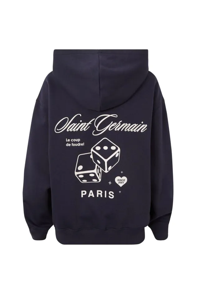 Clothing Supr Hoodies and Trackies Paige Oversized Printed Hoodie All Star Navyst Germain