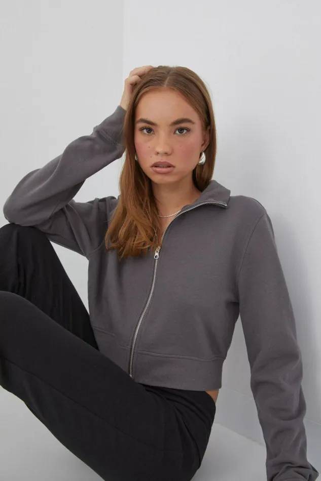 Clothing Supr Hoodies and Trackies Somer Zip Through Sweat Chrome Grey Clothing Supr Hoodies and Trackies Somer Zip Through Sweat Chrome Grey