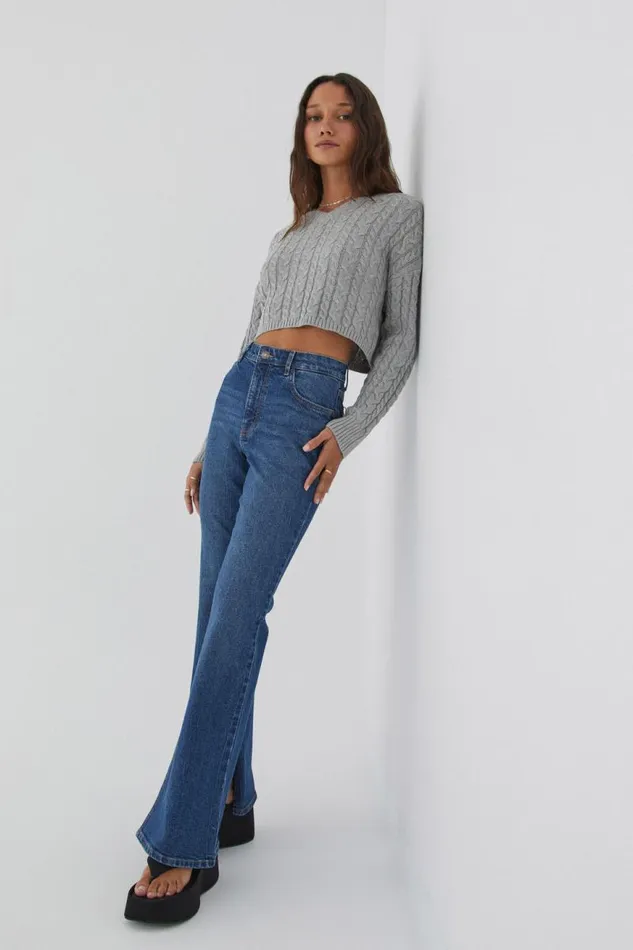Clothing Supr Jeans High Rise Flare Jean Louisiana Blue