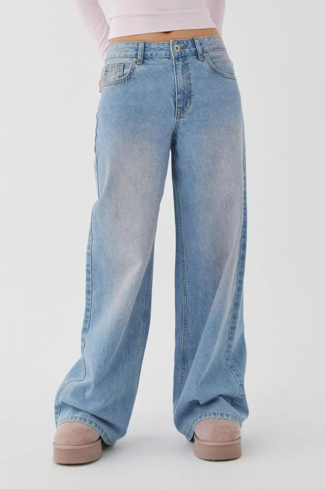 Clothing Supr Jeans Low Rise Baggy Jean Blue Blush