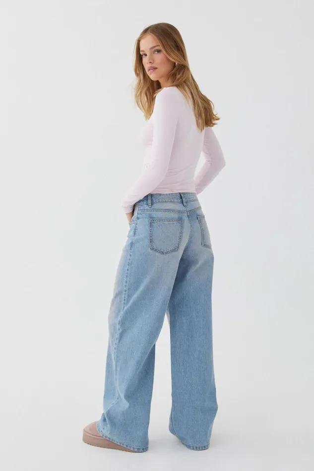 Clothing Supr Jeans Low Rise Baggy Jean Blue Blush