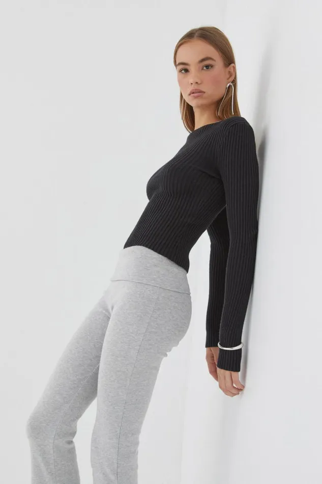 Clothing Supr Knitwear Selena Rib Knit Black