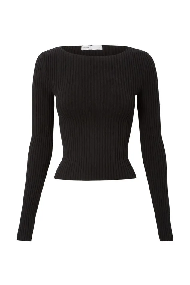 Clothing Supr Knitwear Selena Rib Knit Black