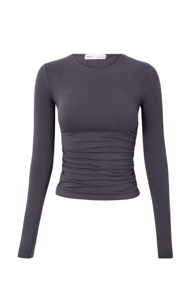 Clothing Supr Long Sleeve Tops Soft Brit Long Sleeve Top Gun Metal