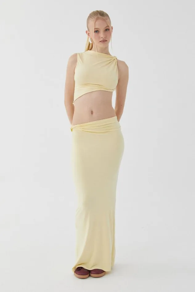 Clothing Supr Skirts Soft Twist Maxi Skirt Golden Butter