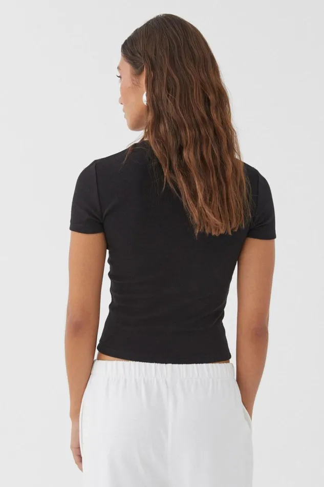 Clothing Supr T Shirts Cotton Fitted Tee Black