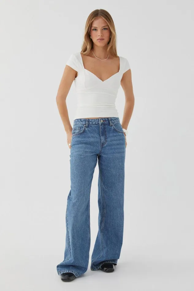 Clothing Supr T Shirts Jainie Sweetheart Top Meringue White
