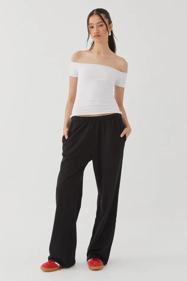Clothing Supr T Shirts Laura Off Shoulder Tee White