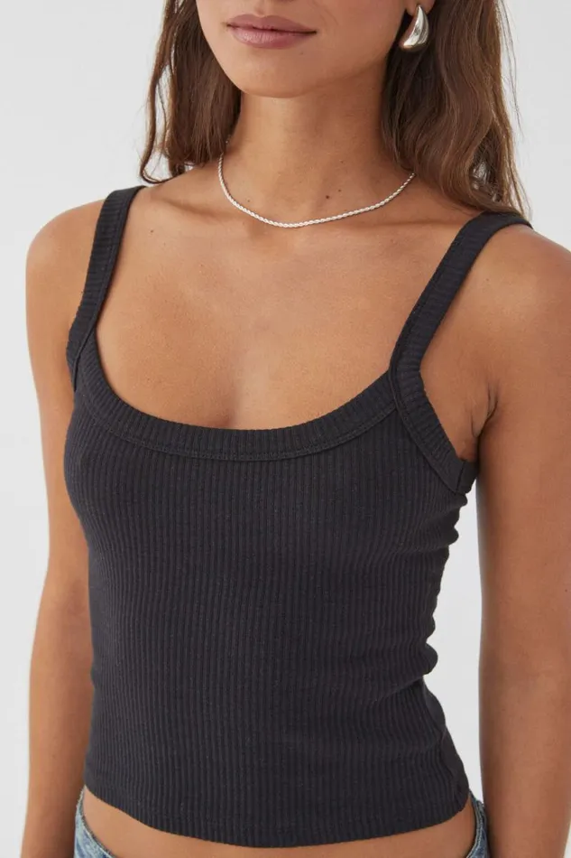 Clothing Supr Tank Tops Riri Scoop Neck Tank Black