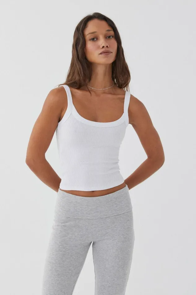 Clothing Supr Tank Tops Riri Scoop Neck Tank White
