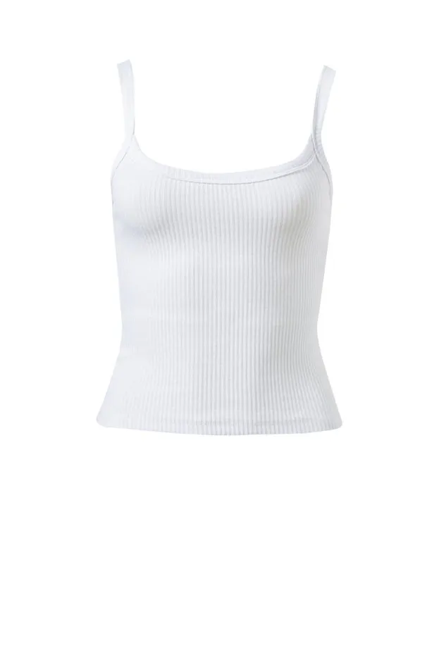 Clothing Supr Tank Tops Riri Scoop Neck Tank White