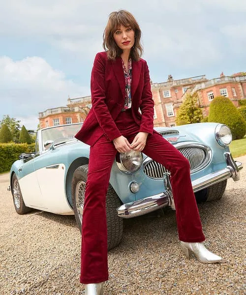 Coats and Jackets Apparel Joebrowns Double Breasted Cord Jacket Berry