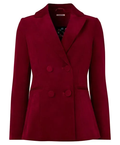 Coats and Jackets Apparel Joebrowns Double Breasted Cord Jacket Berry