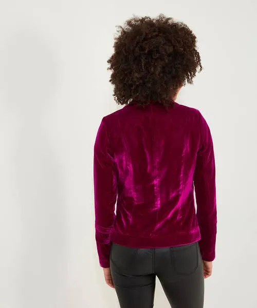 Coats and Jackets Apparel Joebrowns Wonderfully Velour Jacket Magenta Coats and Jackets Apparel Joebrowns Wonderfully Velour Jacket Magenta