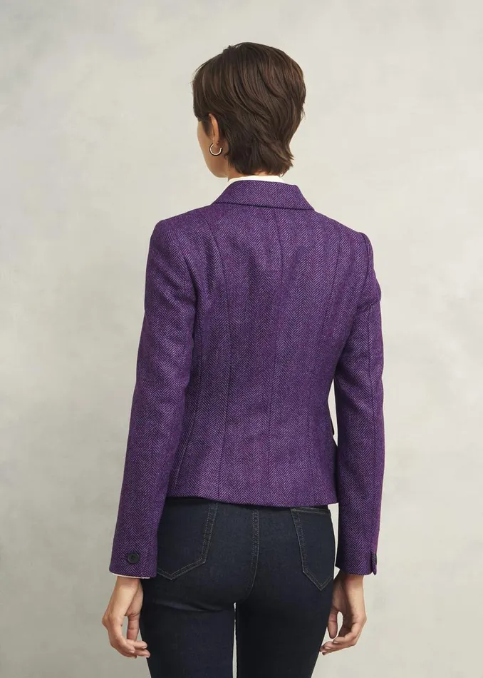 Coats and Jackets Women HOBBS Daniella Wool Jacket Purple Multi