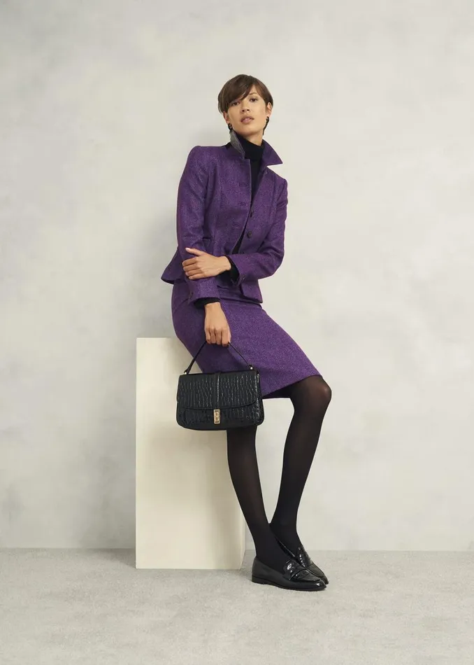 Coats and Jackets Women HOBBS Daniella Wool Jacket Purple Multi