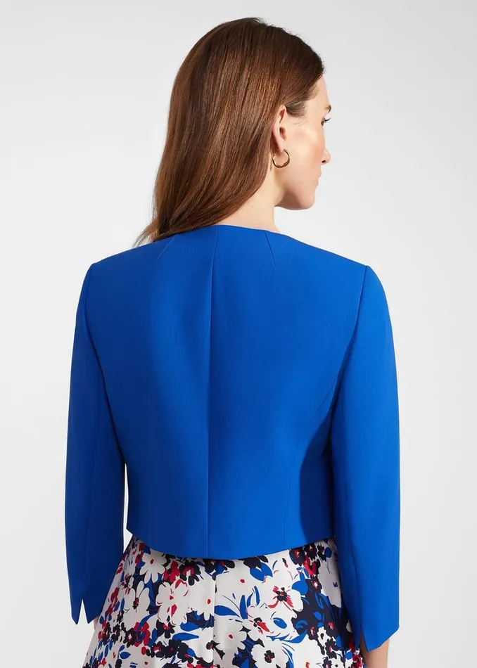 Coats and Jackets Women HOBBS Elize Crepe Jacket Lapis Blue