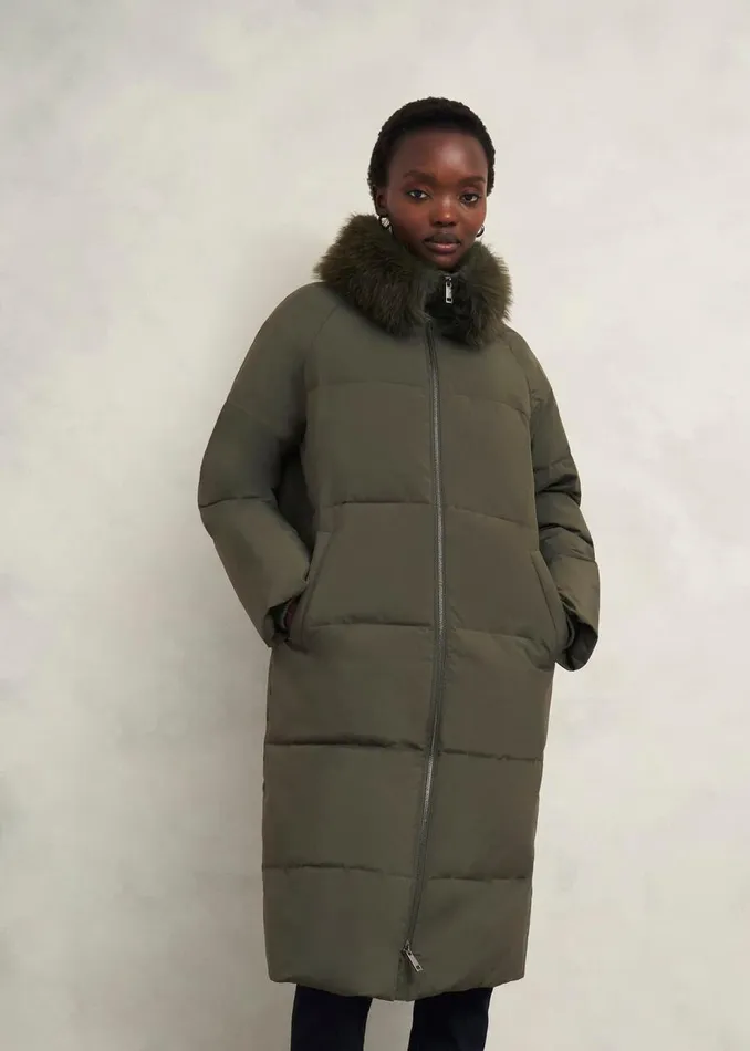 Coats and Jackets Women HOBBS Frome Puffer New Green