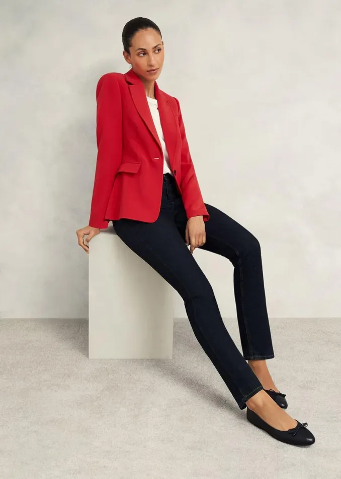 Coats and Jackets Women HOBBS Miley Suit Jacket Begonia Red