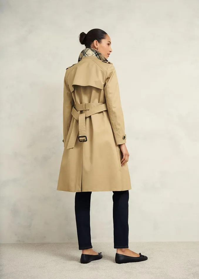 Coats and Jackets Women HOBBS Petite Hallie Shower Resistant Trench Coat Fawn Beige